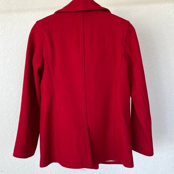 Gap Wool Peacoat Red Double Breasted Topcoat XS - Picture 3 of 12